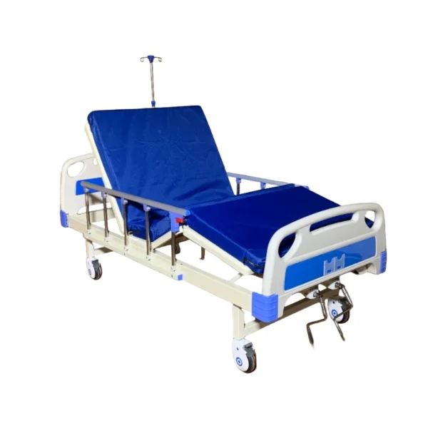 ABS Panel 2-Crank Nursing Bed 2160×960mm - Foldable Alloy Railings & Adjustable Backrest