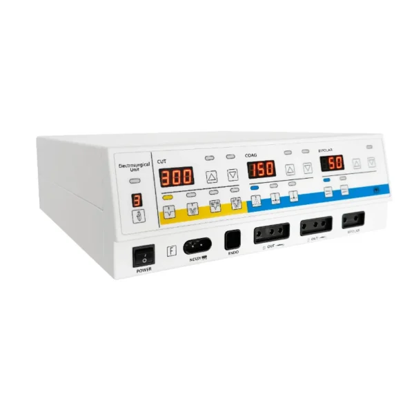 CM-350A ESU control interface with memory presets and visual safety indicators