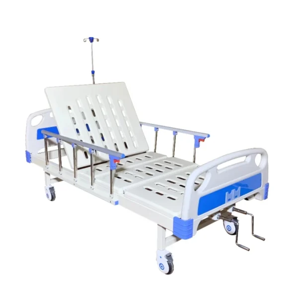 Safety Foldable Aluminum Guardrail on ABS Nursing Bed - Prevents Patient Falls