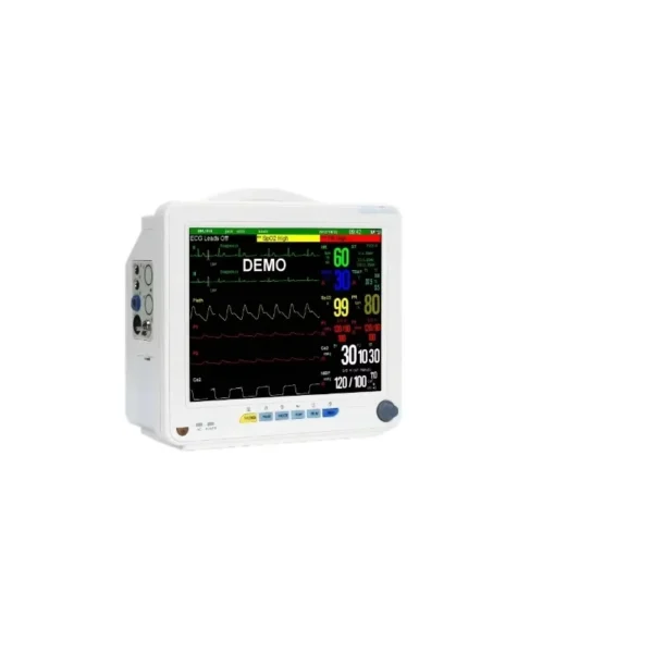 Portable Multi-Parameter Patient Monitor in Hospital Ward - ECG, SpO2, NIBP Tracking
