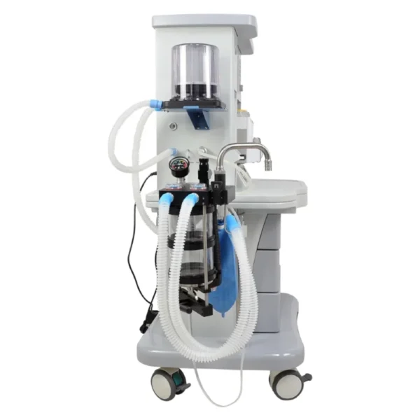 Portable Semi-Open Anesthesia Machine w/ 4 Wheels, Adjustable I/E Ratio & High-Luminance Display